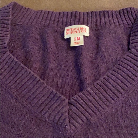 purple v neck sweater - Picture 3 of 3